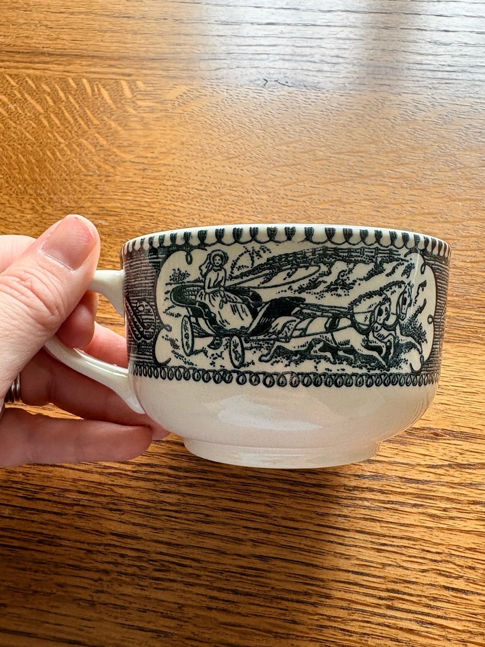 Vintage Currier & Ives Tea Cups - Set of 4 - Picture 10 of 13